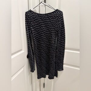 Zara Black Mini Dress with White Polka Dots
